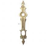 Langschild antik alt neo gotik Frankreich Türdrücker 17.5mm 108