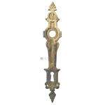 Langschild antik alt neo gotik Frankreich Türdrücker 17.5mm 108