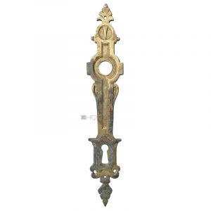 Langschild antik alt neo gotik Frankreich Türdrücker 17.5mm 108