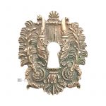 Schlüsselrosette Möbel Palmzweige Bronze Schlüsselschild 70mm