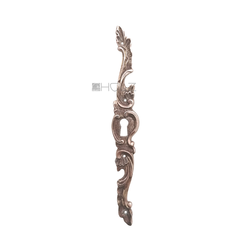 Schlüsselschild Möbel Neo Barock antik Beschlag vernickelt 17cm