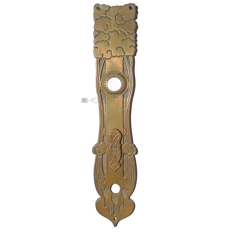Langschild Jugendstil floral alt prächtig Sperrriegel 17.2mm 78