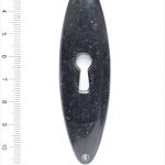 Schlüsselschild schwarz Möbelbeschlag Schlüsselblende oval 14