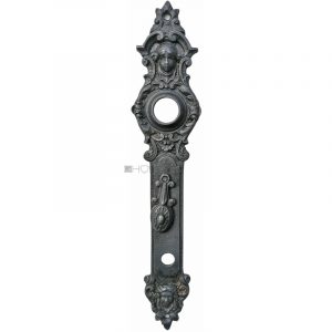 Langschild antik Eisen Mädchen alt Türdrücker 19.2mm 78