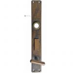 Langschild 1920er Avantgarde alt Türdrücker 36x260-17x68