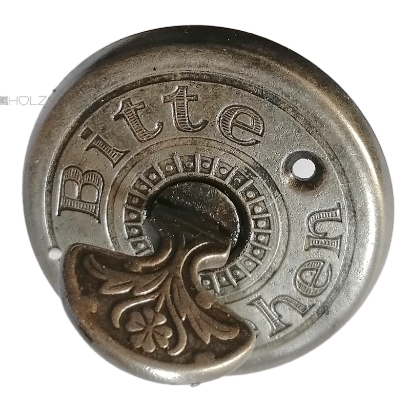Tür Langschild Jugendstil Avantgarde Art Deco vernickelt 19.1mm 72