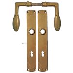 Drückergarnitur Jugendstil Avantgarde alt elegant halbrund 9er Vk 78