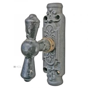 Basküle Fenstergetriebe antik Lilie alt Kugel Emaille