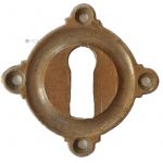 Schlüsselschild antik Schlüsselrosette alt rund Messing Jugendstil