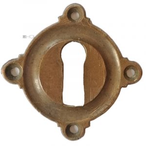Schlüsselschild antik Schlüsselrosette alt rund Messing Jugendstil