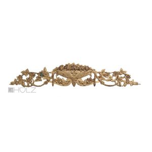 Großer Möbelbeschlag antik Bronze Beschlag feuervergoldet Rosen 50cm