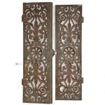 Ofentür Eisen Kamintür antik Jugendstil alt floral 32.5x58cm