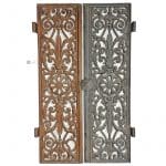 Ofentür Eisen Kamintür antik Jugendstil alt floral 32.5x58cm