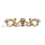 Möbelbeschlag antik Cherubim klassizistisch alt Bronzeblech feuervergoldet 14 cm