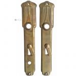 Langschilder Jugendstil Avantgarde alt Türdrücker 16.2mm 78