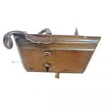 Tür Kastenschloss antik Biedermeier alt Messing Knebeldrücker links 62/52