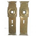 Langschilder antik Biedermeier alt Türdrücker 15.5mm 56