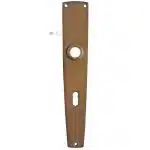 Langschild Jugendstil alt Avantgarde halbrund Türdrücker 16.6mm 68