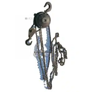 Flaschenzug antik Kettenzug alt Stahl schwer 19cm to.