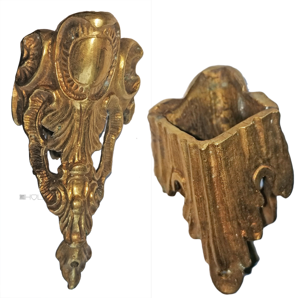 Möbel Bronze Beinbeschlag Möbelbein antik barock 116mm