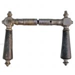 Türdrücker antik Würfel vernickelt alt Horn 16.8mm 8er Vk