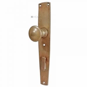 Türknauf Jugendstil alt Messing Avantgarde Langschild 83mm