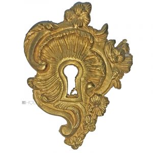 Möbel Bronze Schlüsselschild antik barock prächtig groß 9.5cm