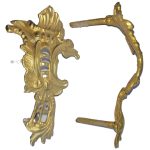 Möbel antik Bronze Beschlag Barock mit Gewinde 13cm