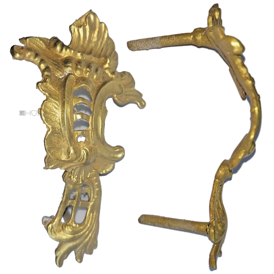 Möbel antik Bronze Beschlag Barock mit Gewinde 13cm