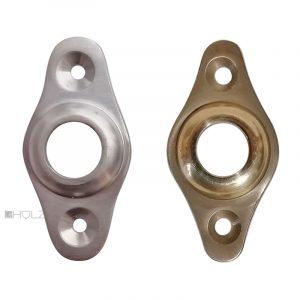 Rosette Fensterolive antik Messing vernickelt patiniert 43mm