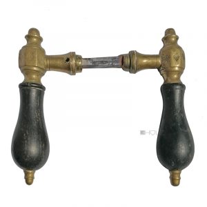 Türdrücker antik Birnengriff alt Ebenholz schwarz 15.9mm 8er Vk
