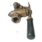 Heizungsregler Jugendstil Messing vernickelt alt Drehregler 17cm