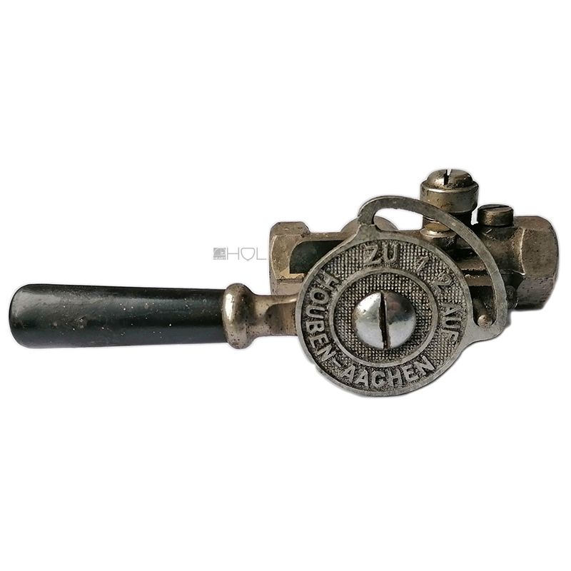 Heizungsregler Jugendstil Messing vernickelt alt Drehregler 17cm