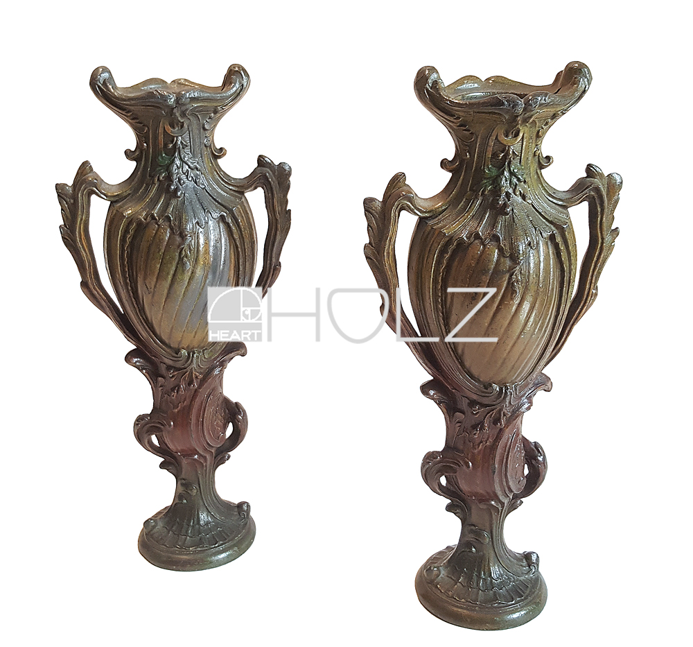 Bronze Vasen antik Beisteller Paar Amphoren Bronce vases