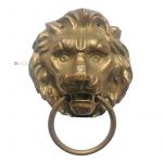 Möbel Messing Beschlag Ring Löwe Kopf 12cm