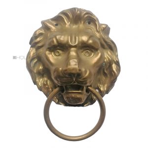 Möbel Messing Beschlag Ring Löwe Kopf 12cm