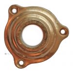 Drückerrosette Jugenstil drei alt Messing Türdrücker 17.1mm