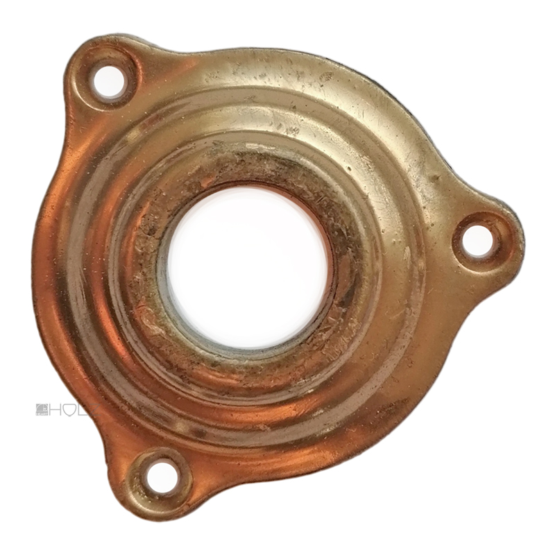 Drückerrosette Jugenstil drei alt Messing Türdrücker 17.1mm