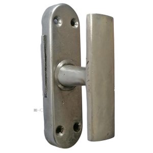 Basküle Fenstergetriebe 1920er alt 115mm Fensterolive Alu Links Reiber