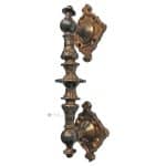 Klaviergriff antik alt prächtiger Griff Stoßgriff Tür 17.5cm Höhe : ca. 17 cm Breite Grundplatte : ca. 8 cm