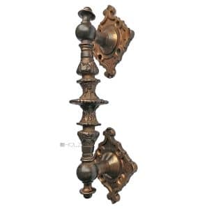 Klaviergriff antik alt prächtiger Griff Stoßgriff Tür 17.5cm Höhe : ca. 17 cm Breite Grundplatte : ca. 8 cm