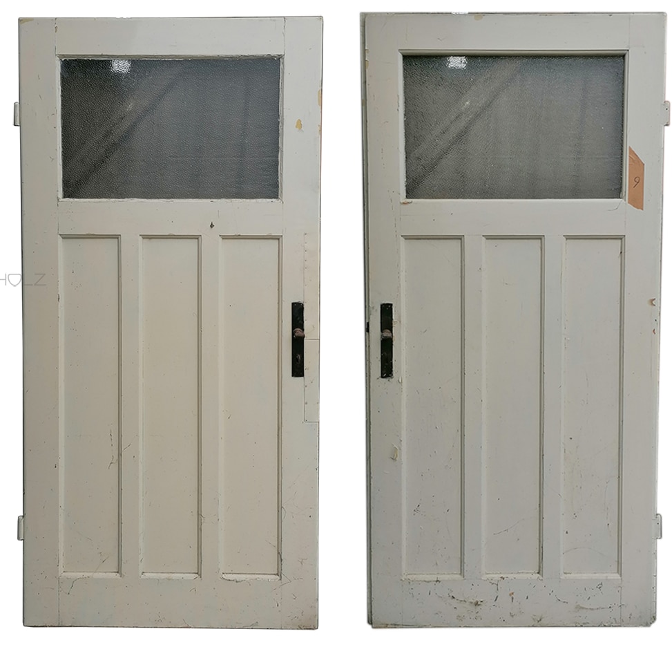 Zimmertür antik Scheibe alt massiv Tuer9 links Falzmaß 92.5x201