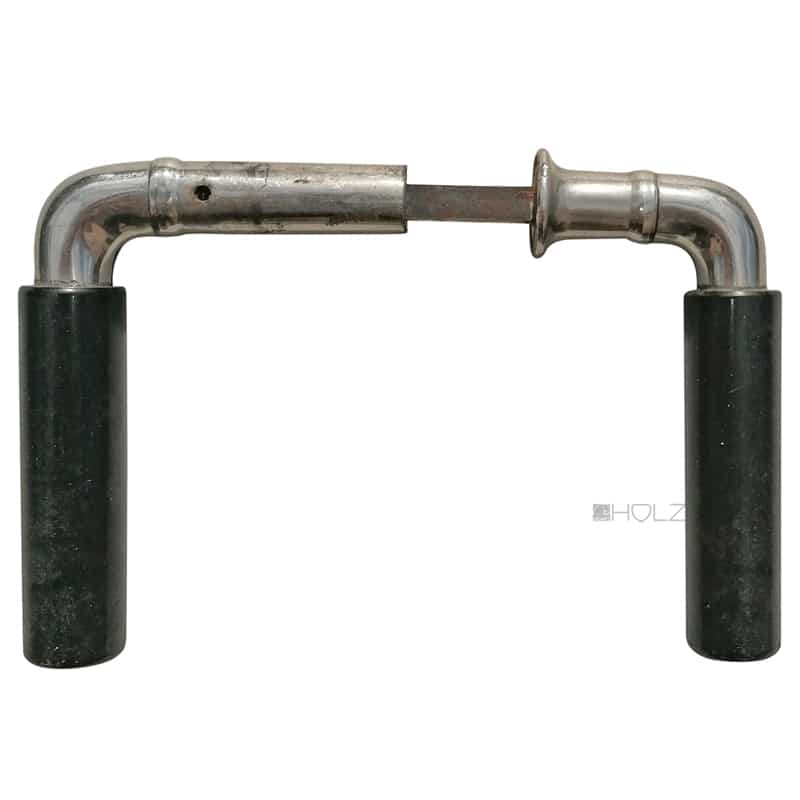 Türdrücker Kastenschloss 1930er alt Bauhaus Stahl Kunststoff 15.8mm 8er Vk