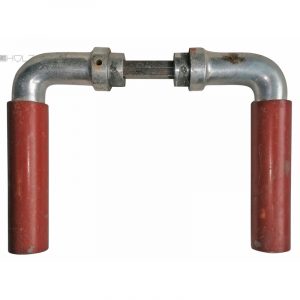 Türdrücker Bauhaus Alu alt Mid 1930er Türklinken rot 17.8mm 8er Vk