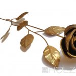 Messingrose Rose golden Metall Rosenblüte 60cm Deko Blume