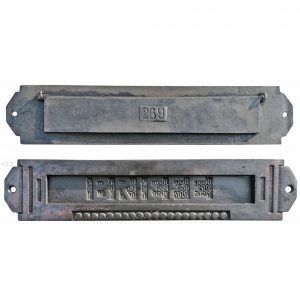 Tür Briefklappe groß alt Jugendstil Avantgarde 1920er Eisen 26cm