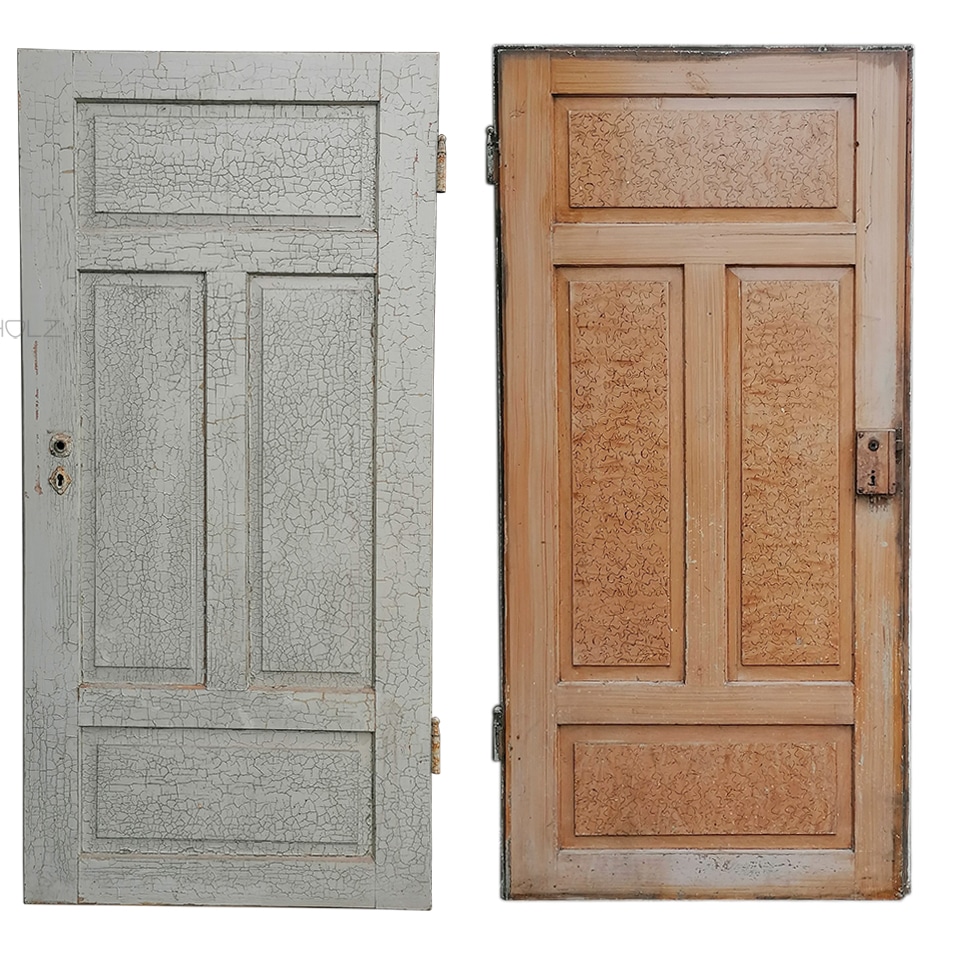 Zimmertür antik Krakele alt massiv Tuer6 rechts Falzmaß 85.5x184
