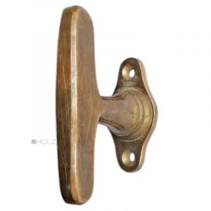 Fensterolive Jugendstil Messing Bogen Fenstergriff alt 80/53/43