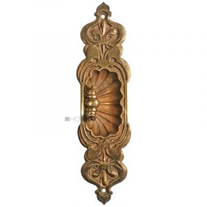 Tür Griffmuschel antik Jugendstil alt floral Schiebetür 23.5cm
