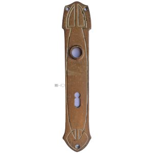 Langschild Jugendstil Avantgarde alt Türdrücker 49x255-16.7x72